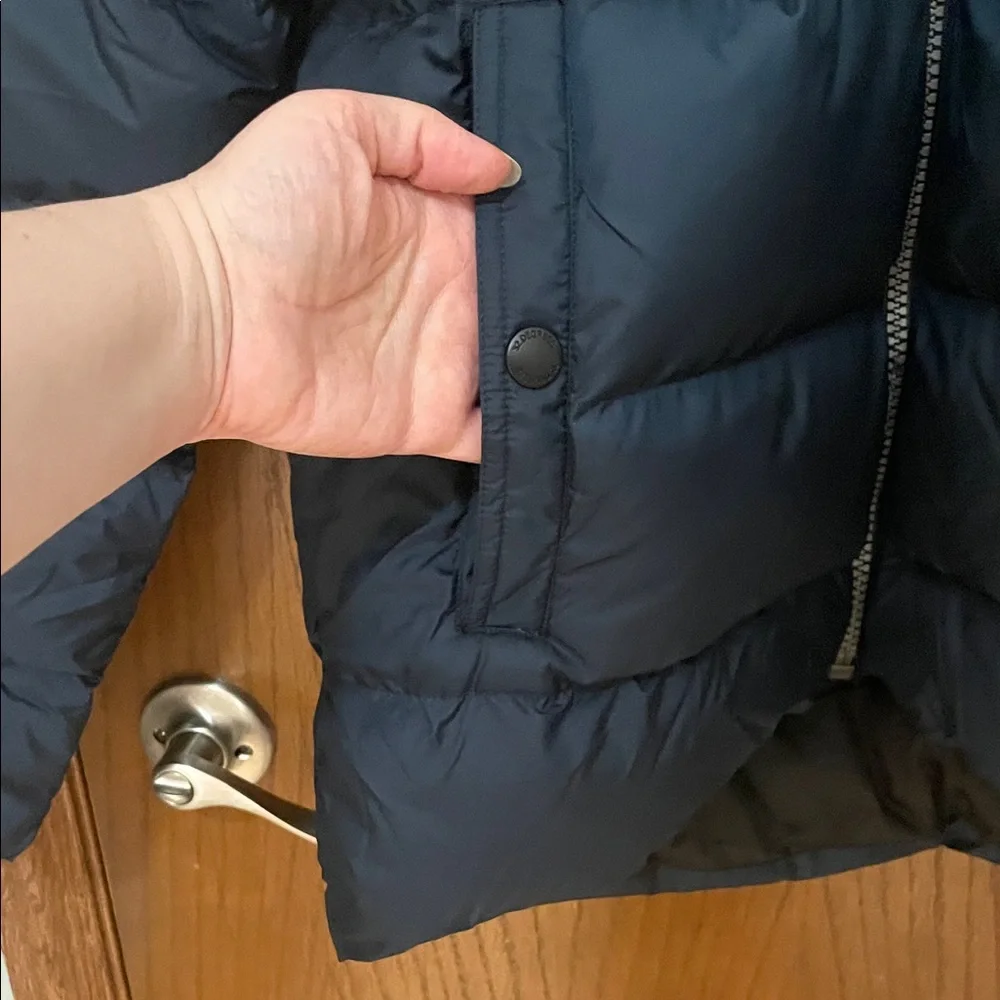 32 Degrees NWT Men's Dark Blue Puffer Jacket Hooded - Picture 3 of 10